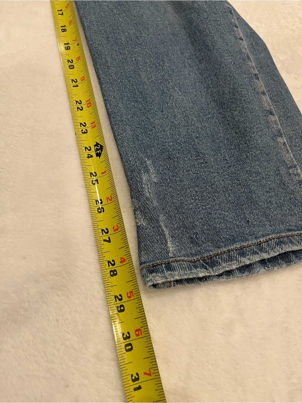 CELLO High Rise Button Fly Distressed Straight Leg Jeans - Size 5 - Picture 8 of 9